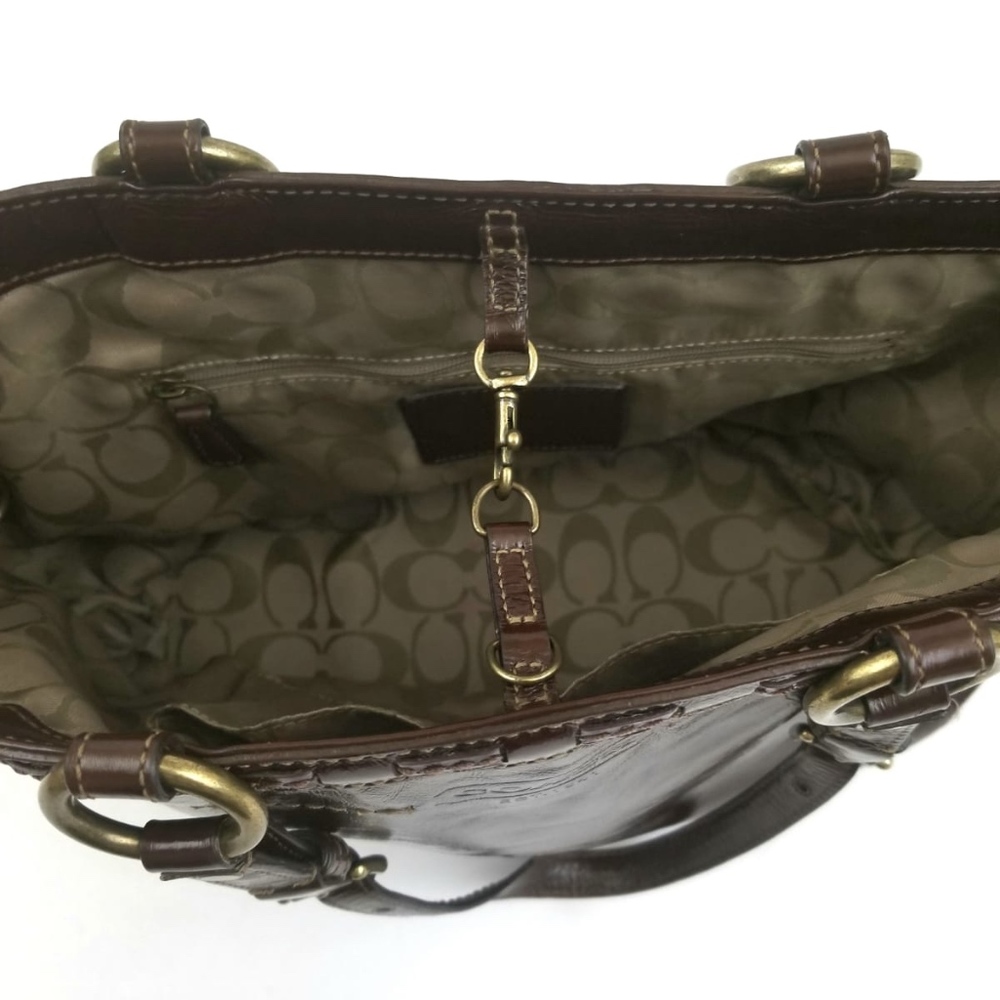 Coach 11500 Gallery Laced Turnlock Tote Handbag - Picture 5 of 8